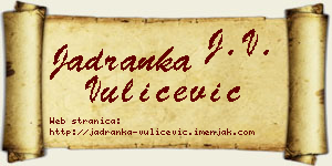 Jadranka Vulićević vizit kartica